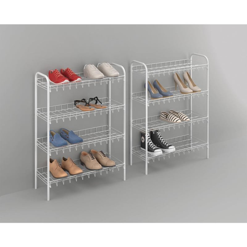Metaltex - Shoe 8 schoenenrek - 24 paar schoenen - wit