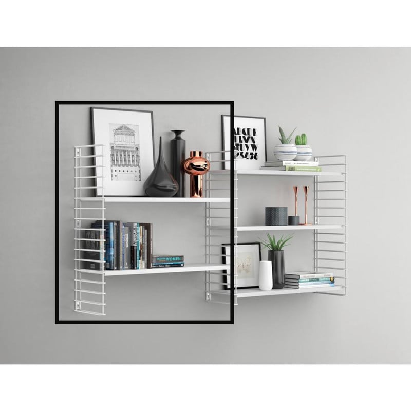 Tomado - Boekenrekuitbreiding - wit frame + planken