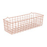 Metaltex opbergmandje - koperkleurig - 33x12x9 cm