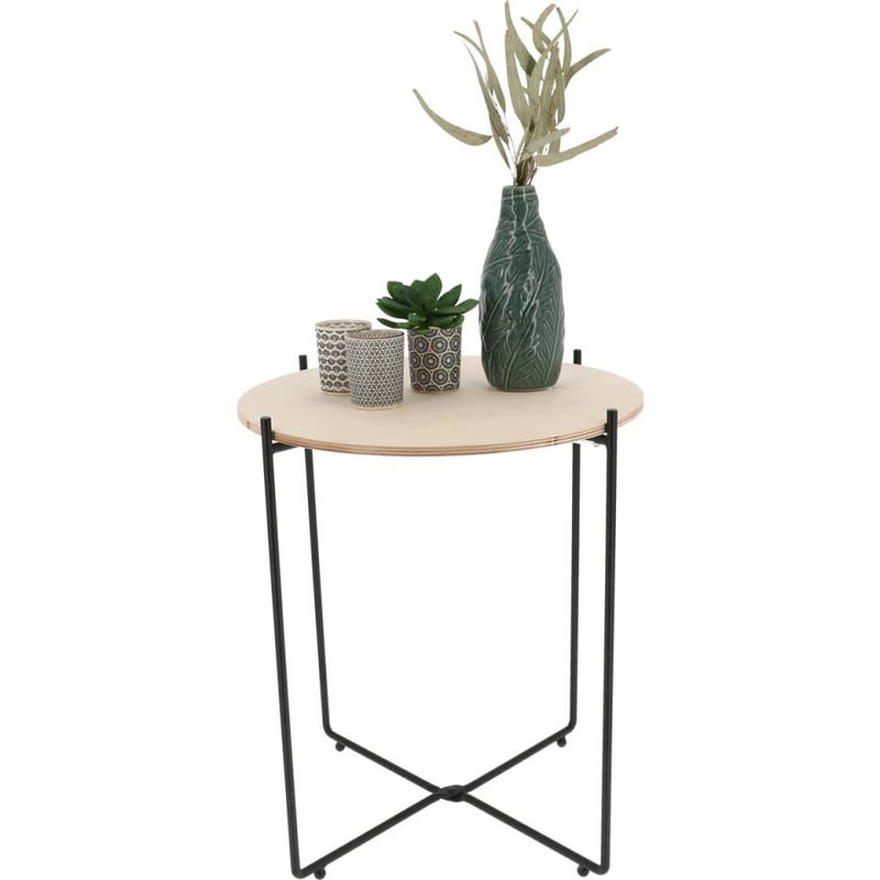 Compactor bijzettafel Agnetta - bruin - 41x47.5 cm