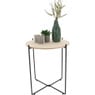 Compactor bijzettafel Agnetta - bruin - 41x47.5 cm