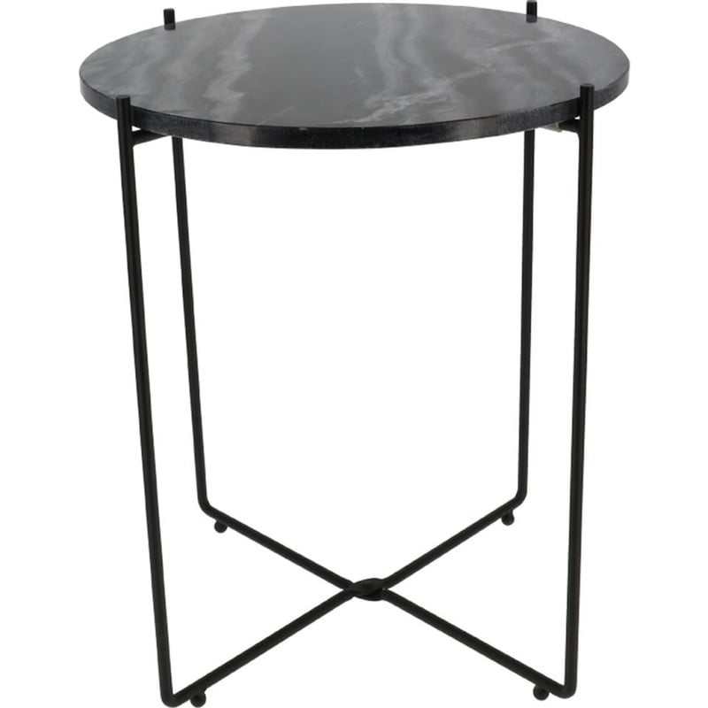Compactor bijzettafel Agnetta - zwart - 41x47.5 cm