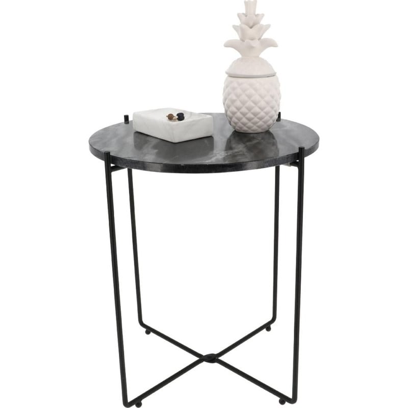 Compactor bijzettafel Agnetta - zwart - 41x47.5 cm