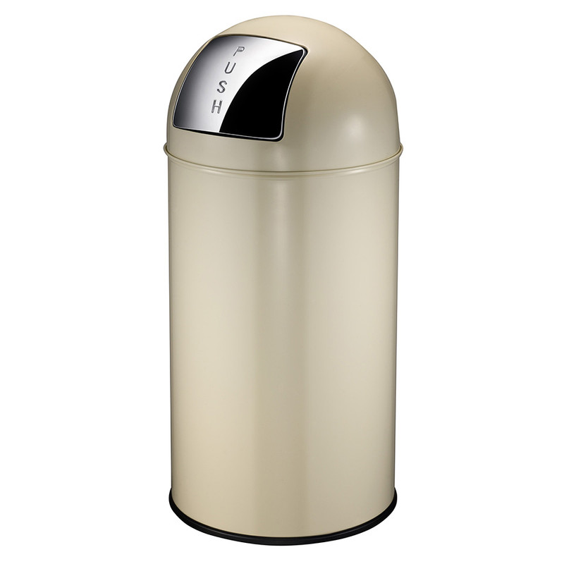 EKO pushcan afvalbak - 40 liter - crème