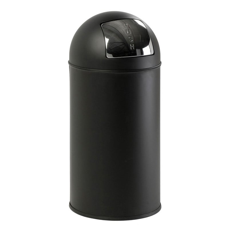 EKO pushcan afvalbak - 40 liter - mat zwart 