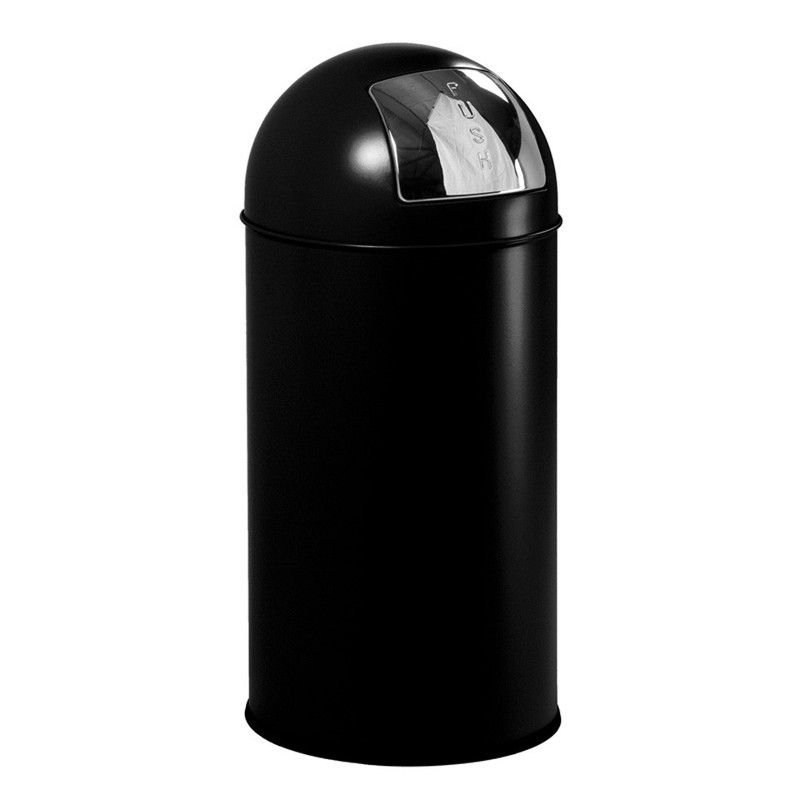 EKO pushcan afvalbak - 40 liter - zwart 