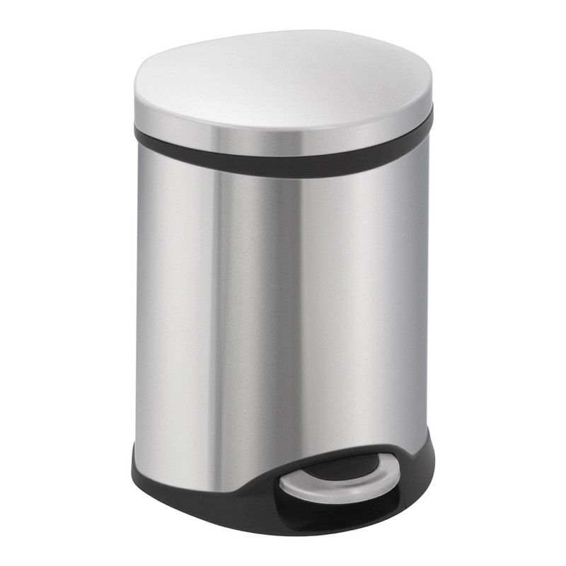 EKO pedaalemmer schelp - 6 liter - RVS mat