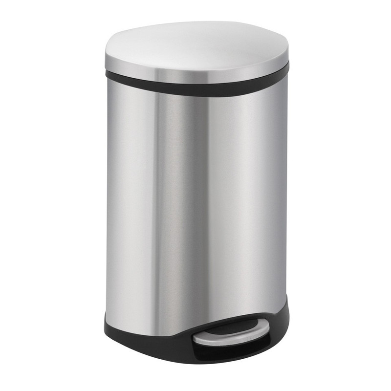 EKO pedaalemmer schelp - 18 liter - RVS mat 