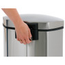 EKO pedaalemmer schelp - 30 liter - RVS mat