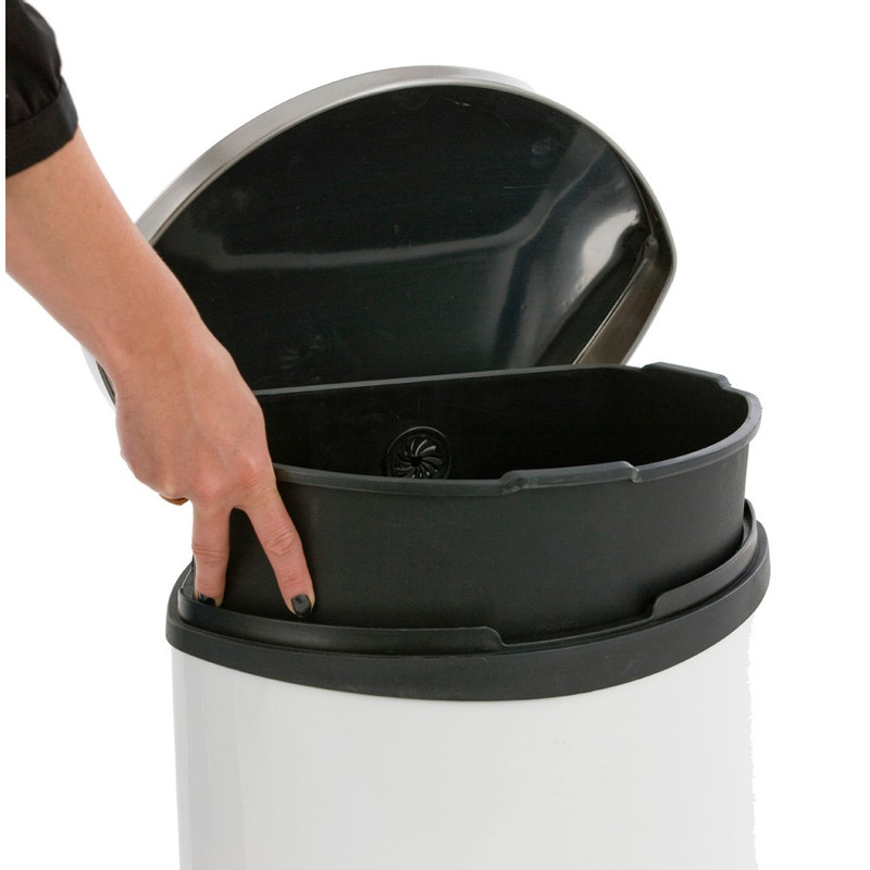EKO pedaalemmer schelp - 30 liter - wit