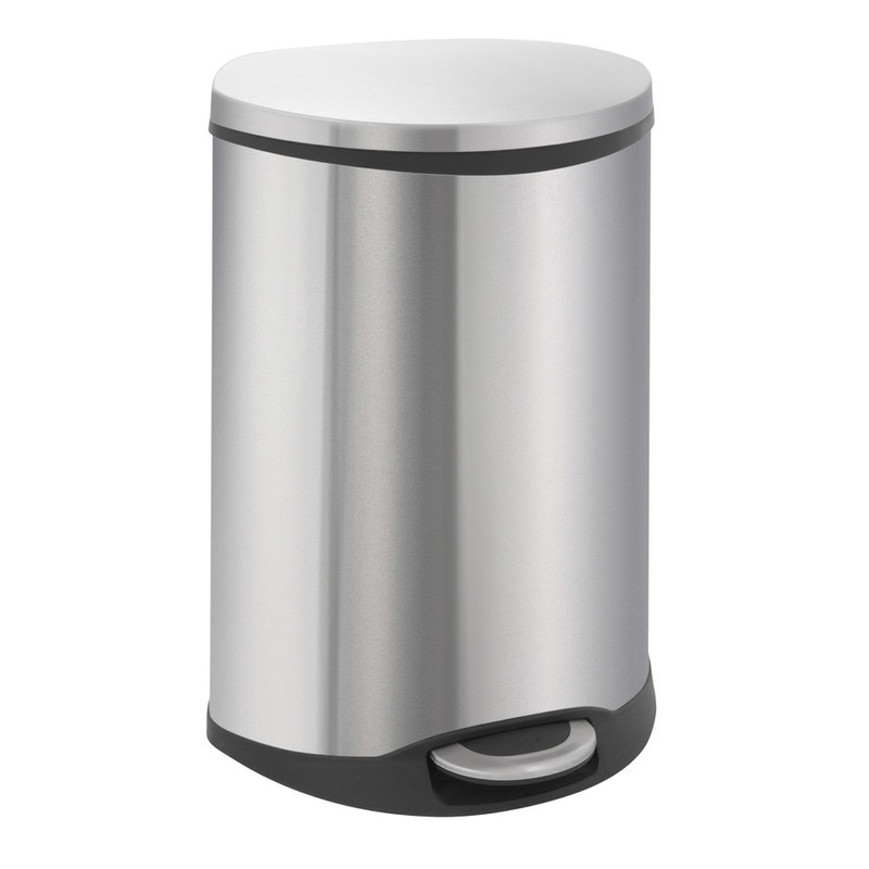EKO duo-pedaalemmer schelp - 22+22 liter - RVS mat
