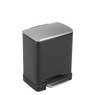 EKO recycle pedaalemmer e-cube - 10+9 liter - zwart