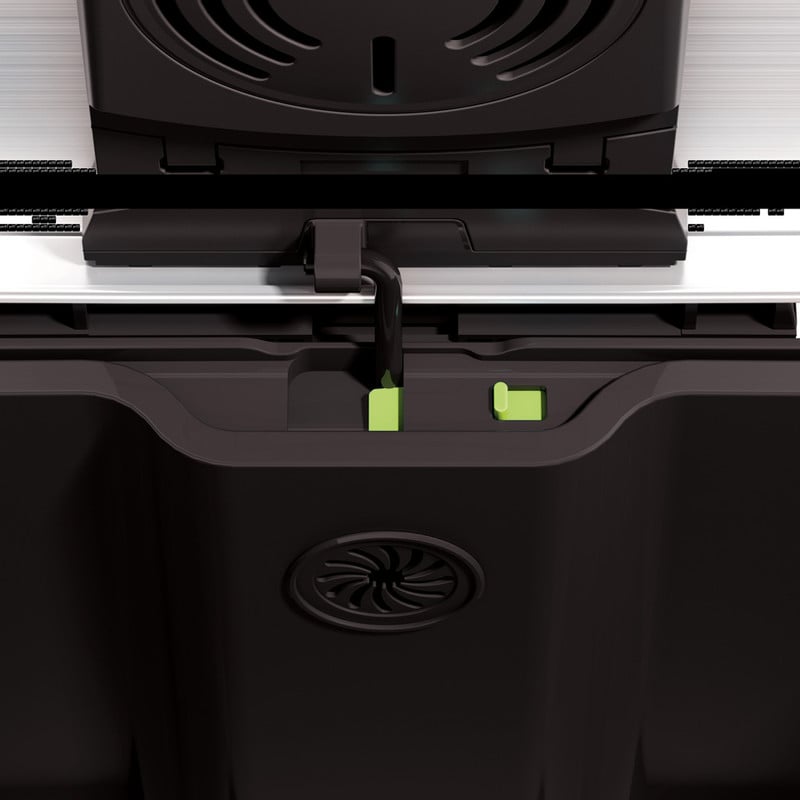 EKO pedaalemmer rechthoek - 40 liter - RVS mat 