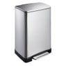 EKO pedaalemmer rechthoek - 40 liter - RVS mat 