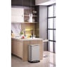 EKO pedaalemmer rechthoek - 40 liter - RVS mat 