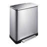 EKO duo-pedaalemmer rechthoek - 28+18 liter - RVS mat