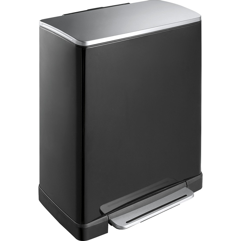 EKO recycle pedaalemmer e-cube - 28+18 liter - zwart