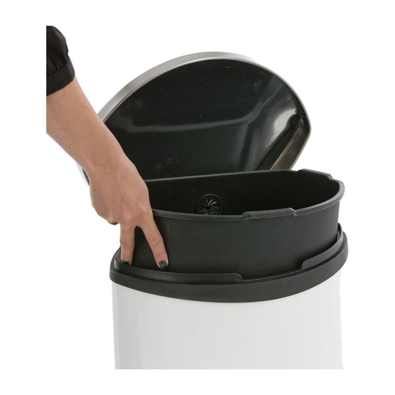 EKO pedaalemmer schelp - 50 liter - wit