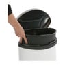 EKO pedaalemmer schelp - 50 liter - wit
