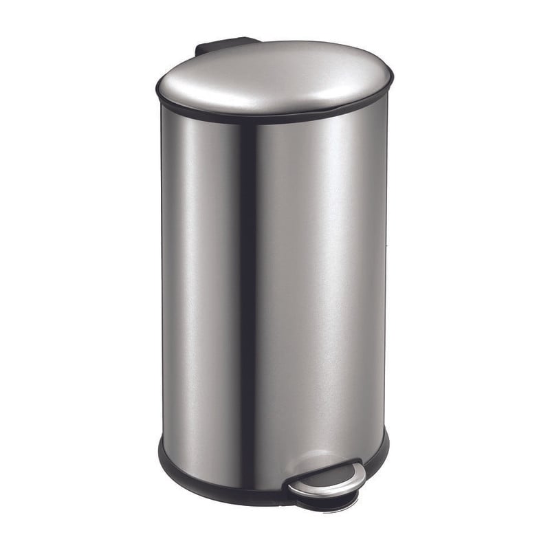 EKO pedaalemmer elipse - 40 liter - RVS mat