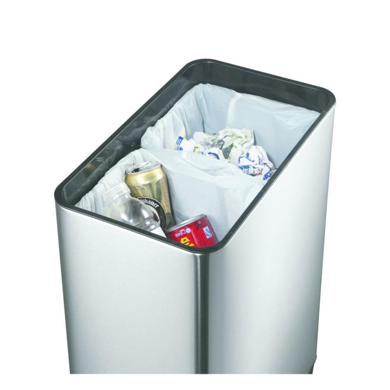 EKO recycle sensor bin phantom - 20+20 liter - RVS mat