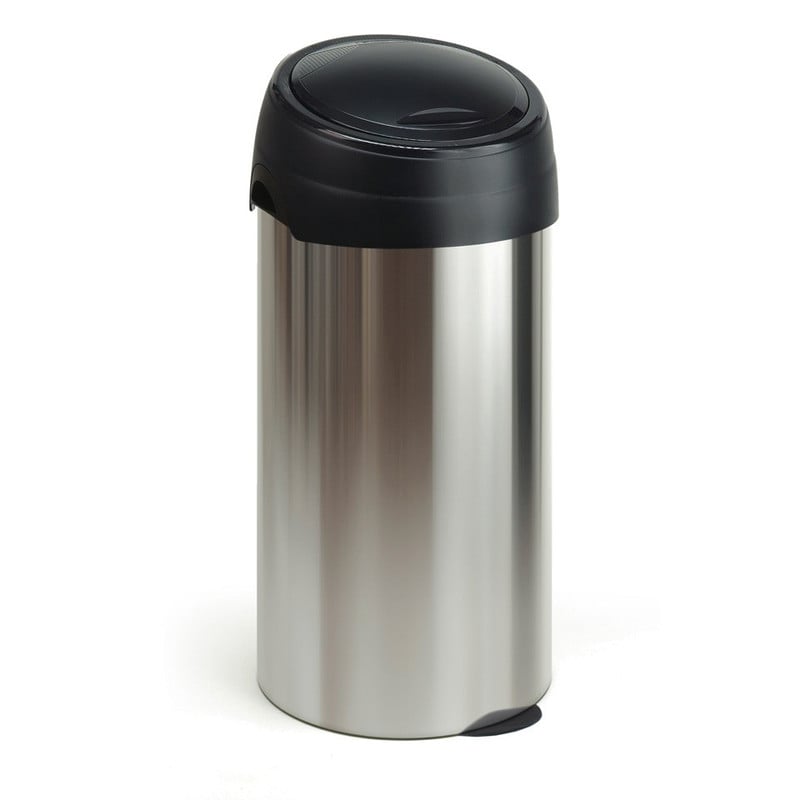 Meliconi  softtouch afvalbak - 60 liter - chroom/zwart