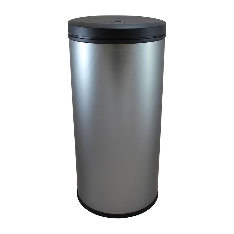 Curver decobin afvalbak - 30 liter - mat zilver
