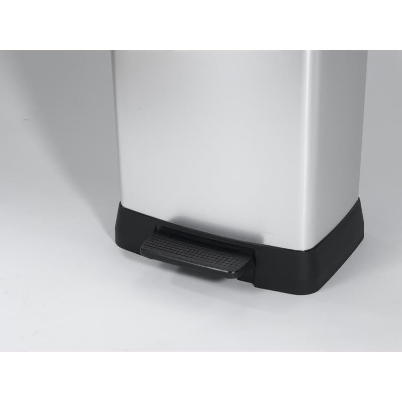 Curver decobin pedaalemmer - 50 liter - zilver/zwart
