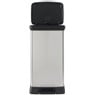 Curver decobin pedaalemmer - 50 liter - zilver/zwart