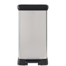 Curver decobin pedaalemmer - 50 liter - zilver/zwart