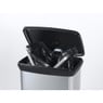 Curver decobin pedaalemmer - 50 liter - zilver/zwart