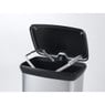Curver decobin pedaalemmer - 50 liter - zilver/zwart