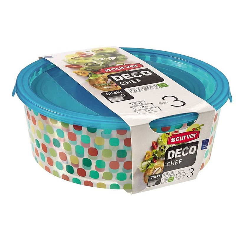 Curver decochef dots vershouddoos - set van 3