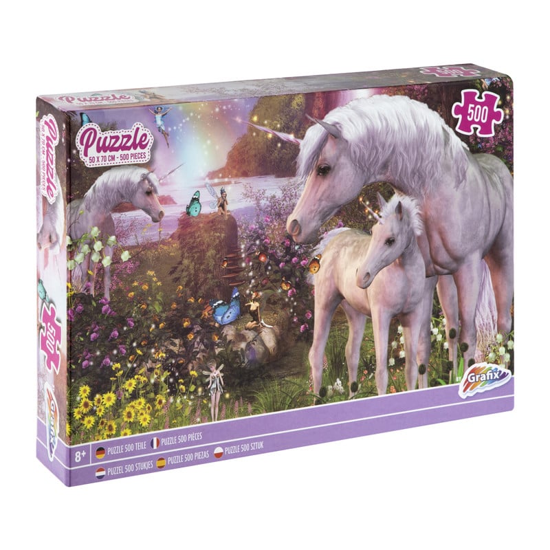 Puzzel eenhoorns - 500 stukjes - 50x70 cm 