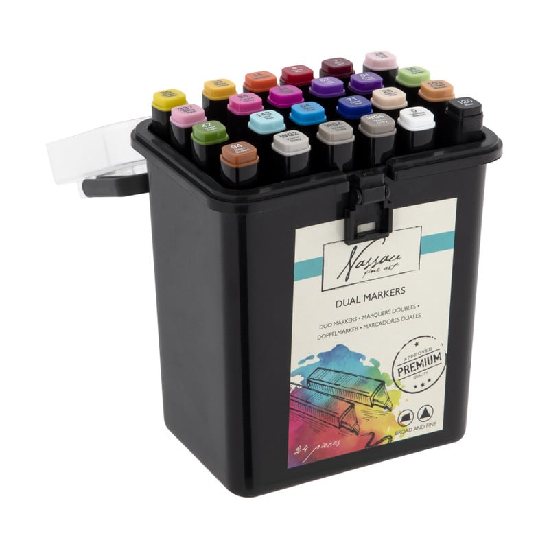 Dual markers / kleurstiften - set van 24