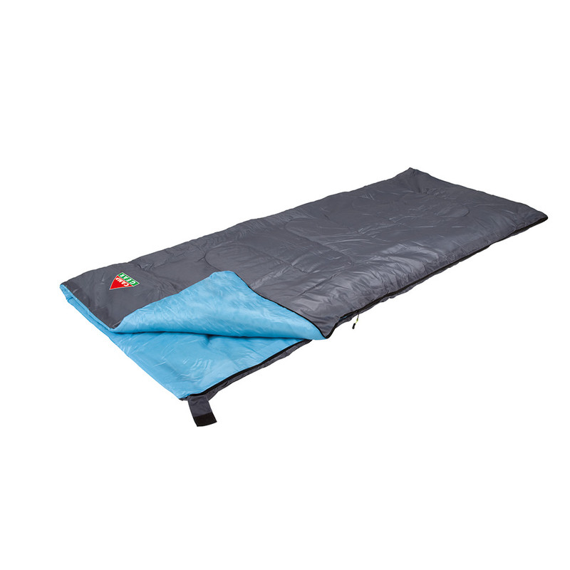 Camp Gear slaapzak compact - 190x75 cm - grijs/lichtblauw