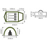 Camp Gear tent Rio Grande - 3-persoons - groen/grijs
