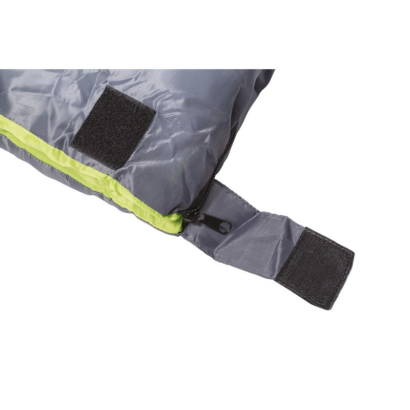 Camp Gear slaapzak festival - 190x75 cm - grijs/lime