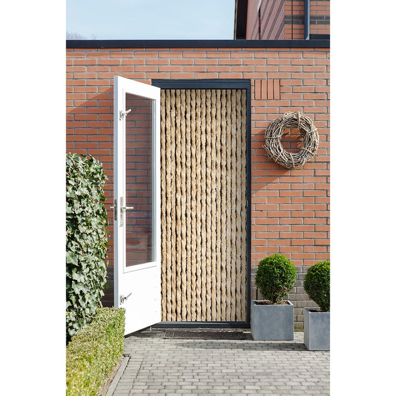 2LIF deurgordijn kattenstaart - beige - 93x210 cm