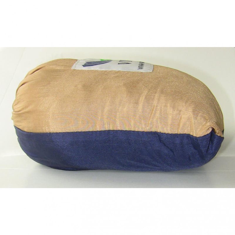 Vivere reishangmat parachute - 2-persoons - beige/marine blauw