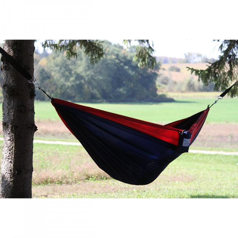 Vivere reishangmat parachute - 2-persoons - marine blauw/rood