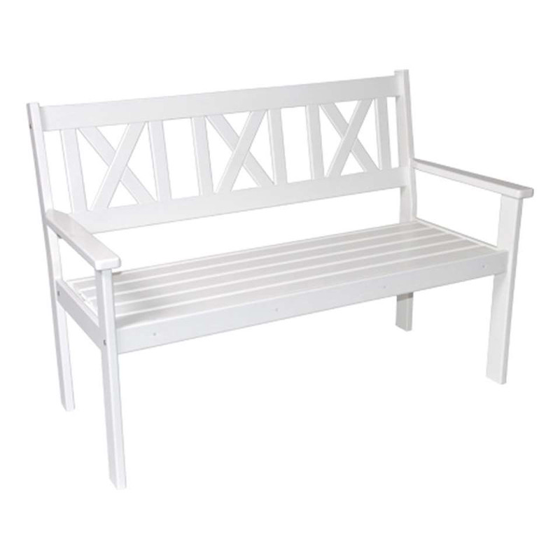 Tuinbank - 129 cm - wit