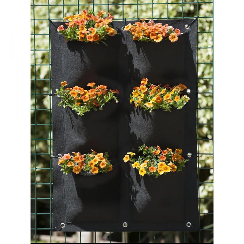 Nature plantentas - 6 zakken - zwart