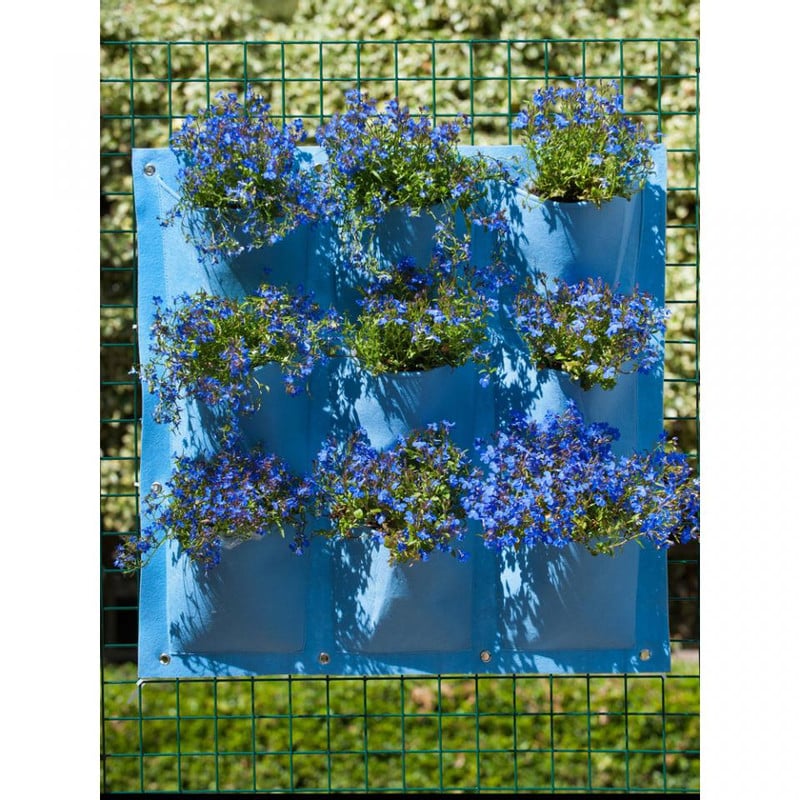 Nature plantentas - 9 zakken - blauw
