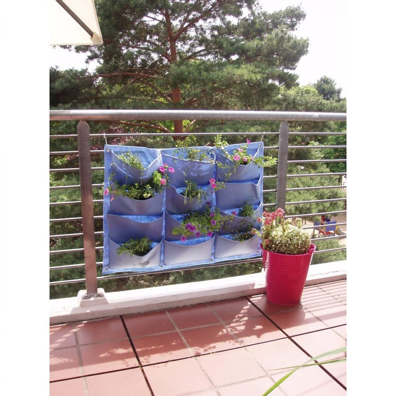 Nature plantentas - 12 zakken - blauw