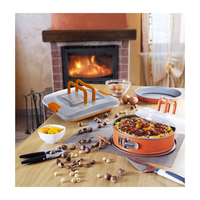 Guardini springvorm met deksel - 26 cm - oranje