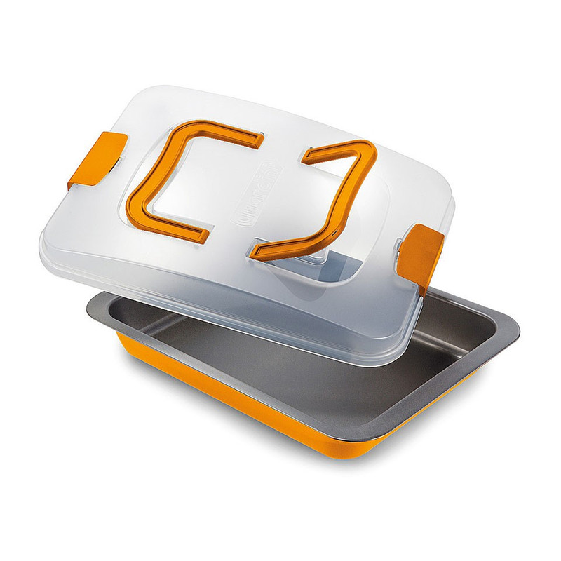 Guardini bakvorm met deksel - 24x32 cm - oranje