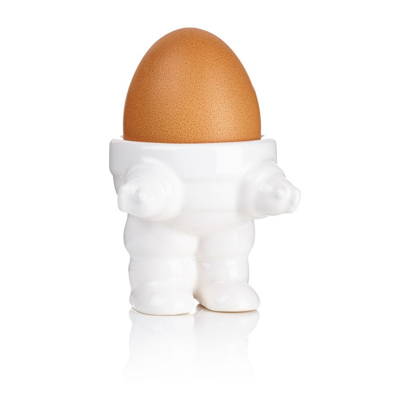 Mustard Fun dining eierdop - eggbot - wit
