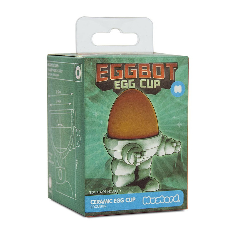 Mustard Fun dining eierdop - eggbot - wit
