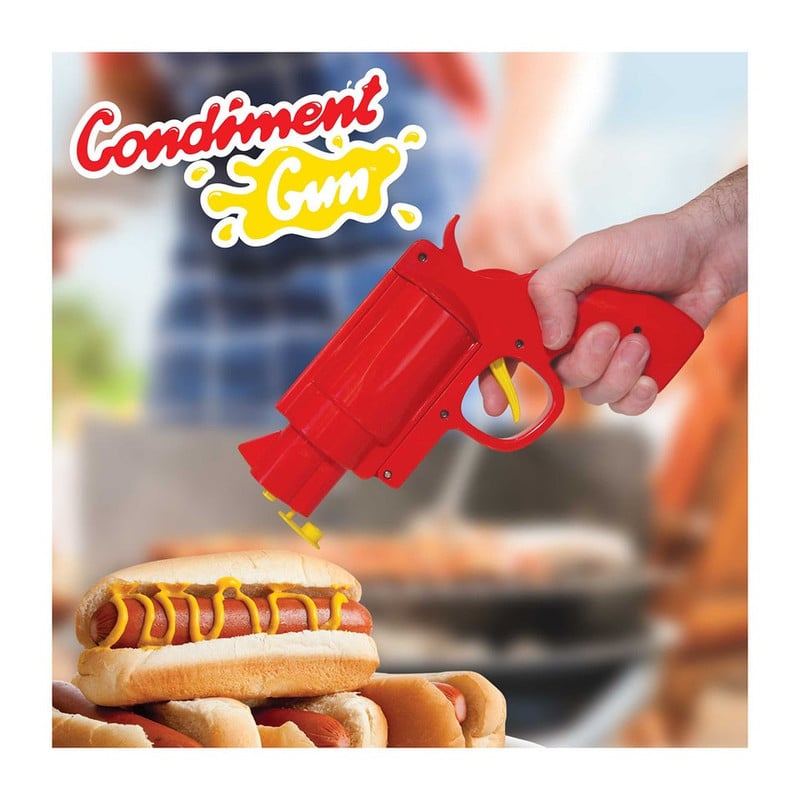 Mustard Fun dining sauspistool gun - rood